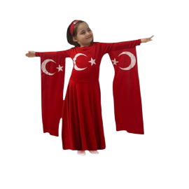 Ayyıldız Baskılı Türkiye Kostümü Çocuk 